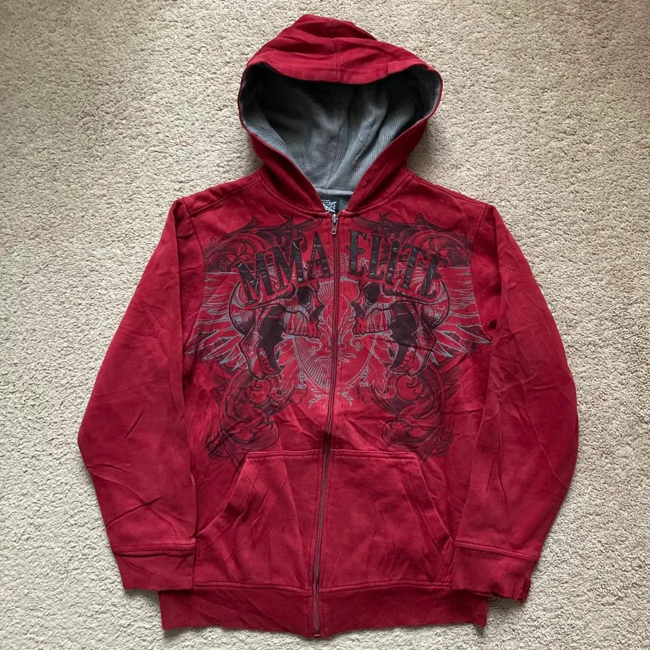 2025 American New Fashion Oversized Pattern Printed Zipper Hooded Sweater Men Y2K Gothic Harajuku Hip Hop Popular Couple Hoodies