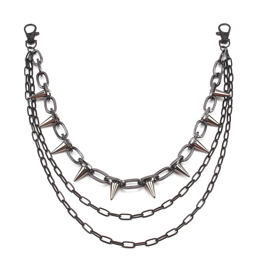 Hip Hop Punk Rock Metal Pants Waist Chain Men Women Key Chain Trousers Chain Wallet Keychain Jeans Unisex Hip-hop Jewelry Gift