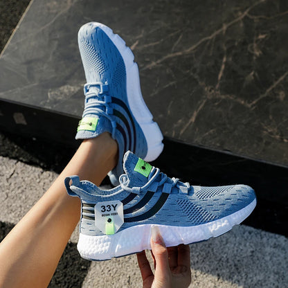Men Casual Sport Shoes Breathable Lightweight Sneakers Outdoor Mesh Black Running Shoes Athletic Jogging Tenis Walking Shoes