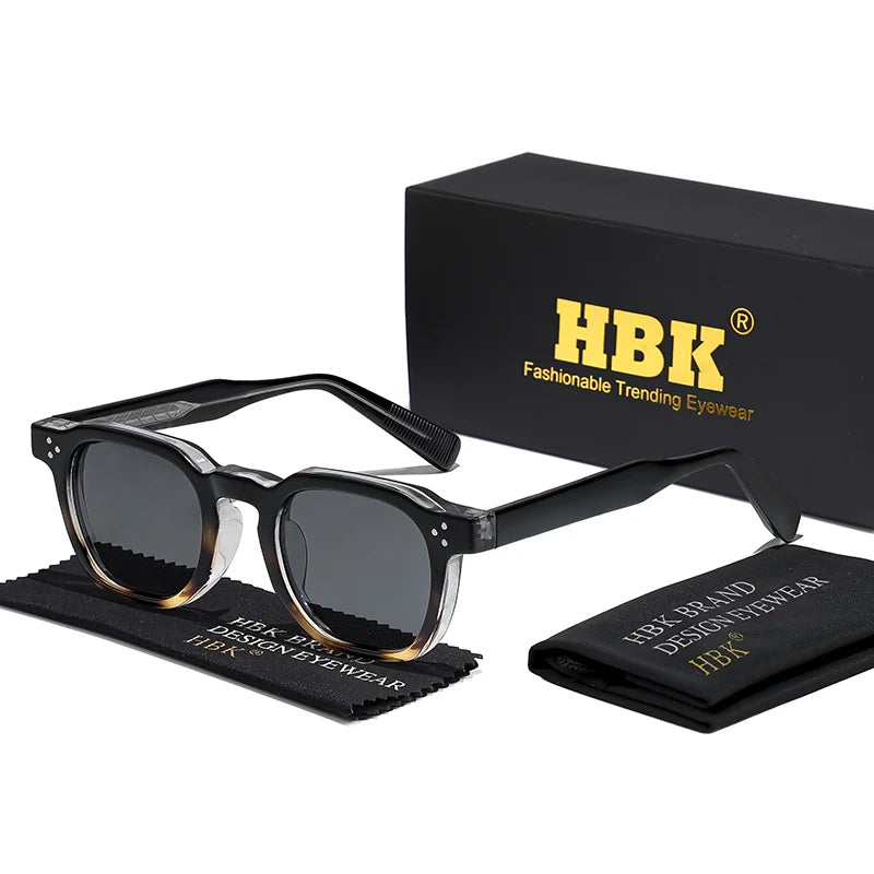 HBK New Square Retro Sunglasses Men Fashion Punk Sun Glasses Women Travel Driving Beach Eyewear Lunette De Soleil Femme UV400