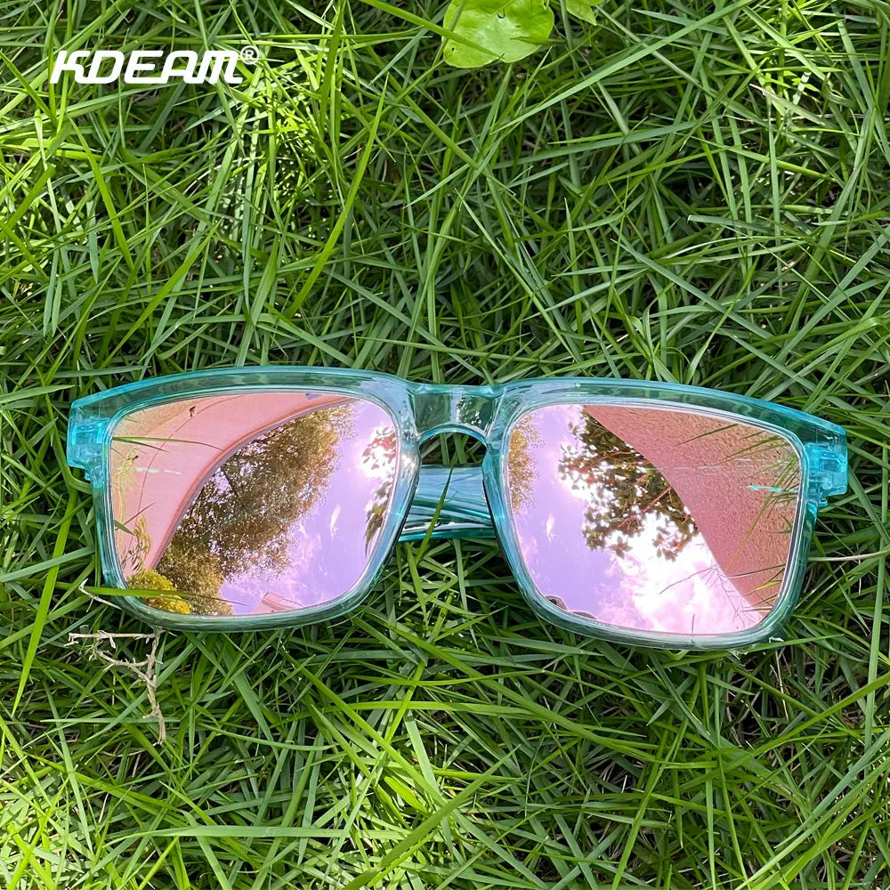 KDEAM Unisex Square Sunglasses Polarized Coated Lens Suitable For Driving Fishing Sunglasses Anti-Blue Light Computer Eyeglasses