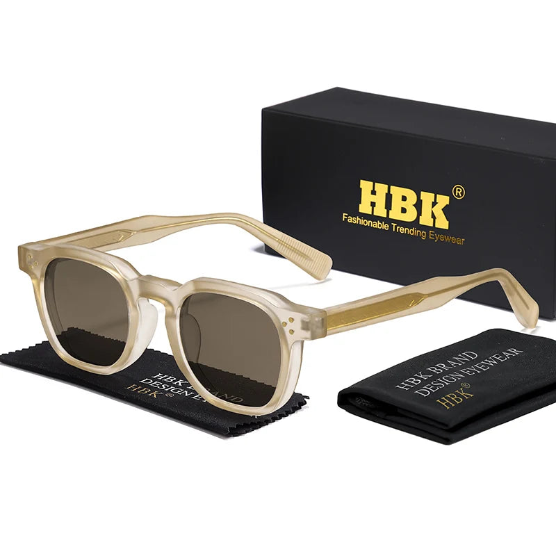 HBK New Square Retro Sunglasses Men Fashion Punk Sun Glasses Women Travel Driving Beach Eyewear Lunette De Soleil Femme UV400