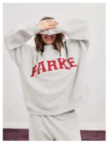 2026Grey Printed Sweatshirt women Soft Fleece long sleeve sweatshirt female autumn winter high neck loose women's hoodie clothes