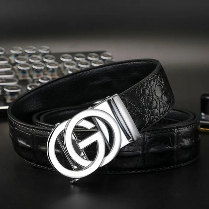 New Thin 34mm Business Men's Belt Formal Leather Male Belt High Quality Belt women Metal Automatic g Buckle Belt for women jeans