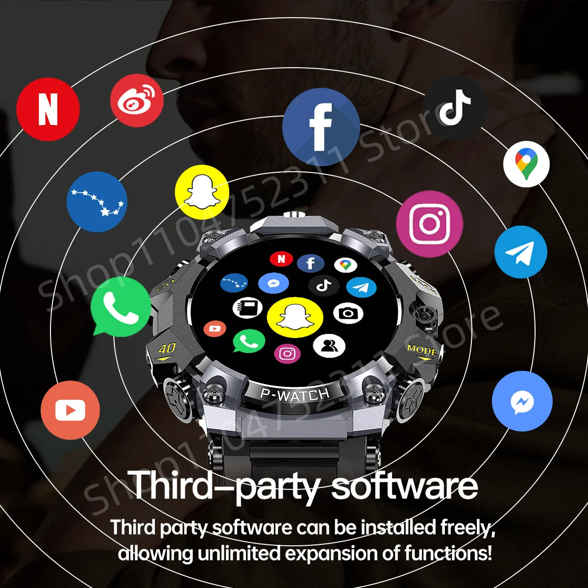 Q668 Smartwatch Android 10.0 Smart Watch With 1.95 inch Amoled HD Screen inset 4g/5g Sim Card GPS WIFI IP68 Waterproof 512GB