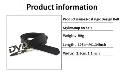 2026 Y2K DVD Belt for Women - Retro Disc Buckle, Luxury Style, Fashionable & Trendy Waist Belt, Hot Selling Decorative Belt
