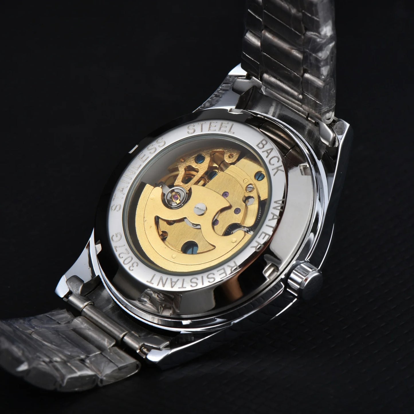 Orient Watch Refurbished Japanese Fully Automatic Mechanical Watch Hollowed Out Business Men's Watch Stainless Steel Strip