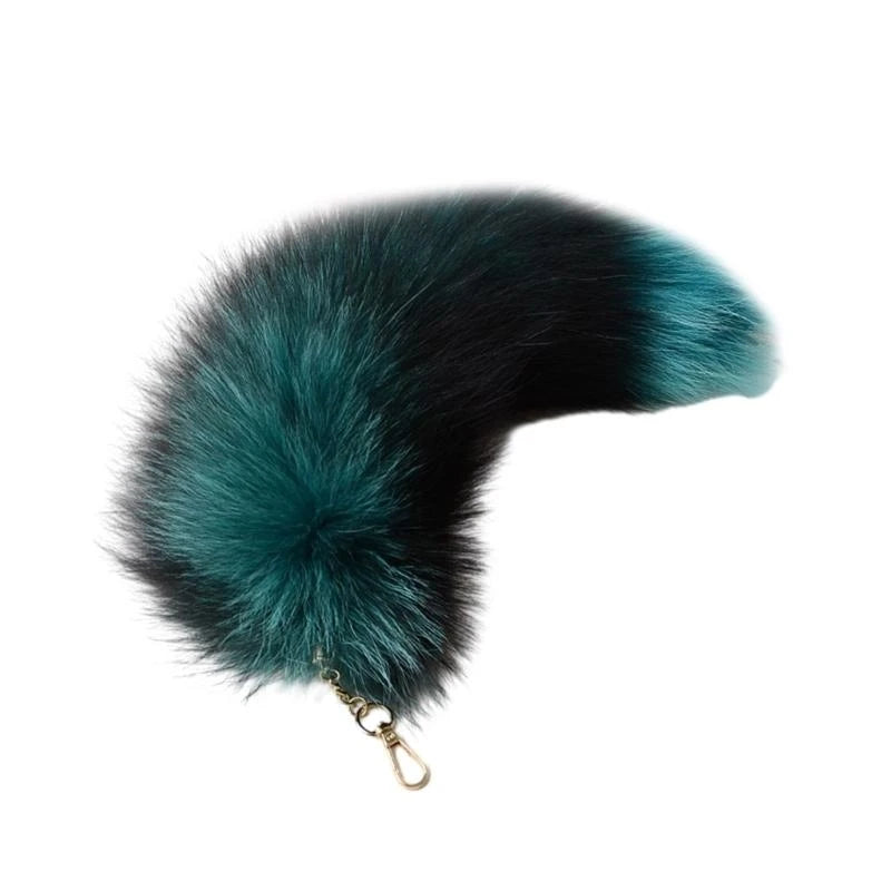 New Fashion Wolf Tail Fur Keychains Unisex Pendant Car Keyring Holder Key Chains Charm Bag Accessories Gifts