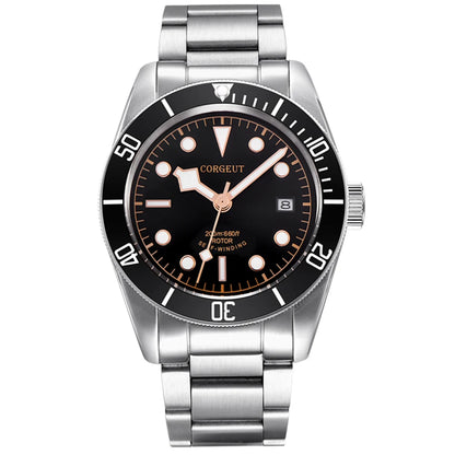 CORGEUT Japan Movement Biwan Snowflake Business Luxury Men Watches Sapphire Glass Automatic Mechanical Diving Date Watch for Man