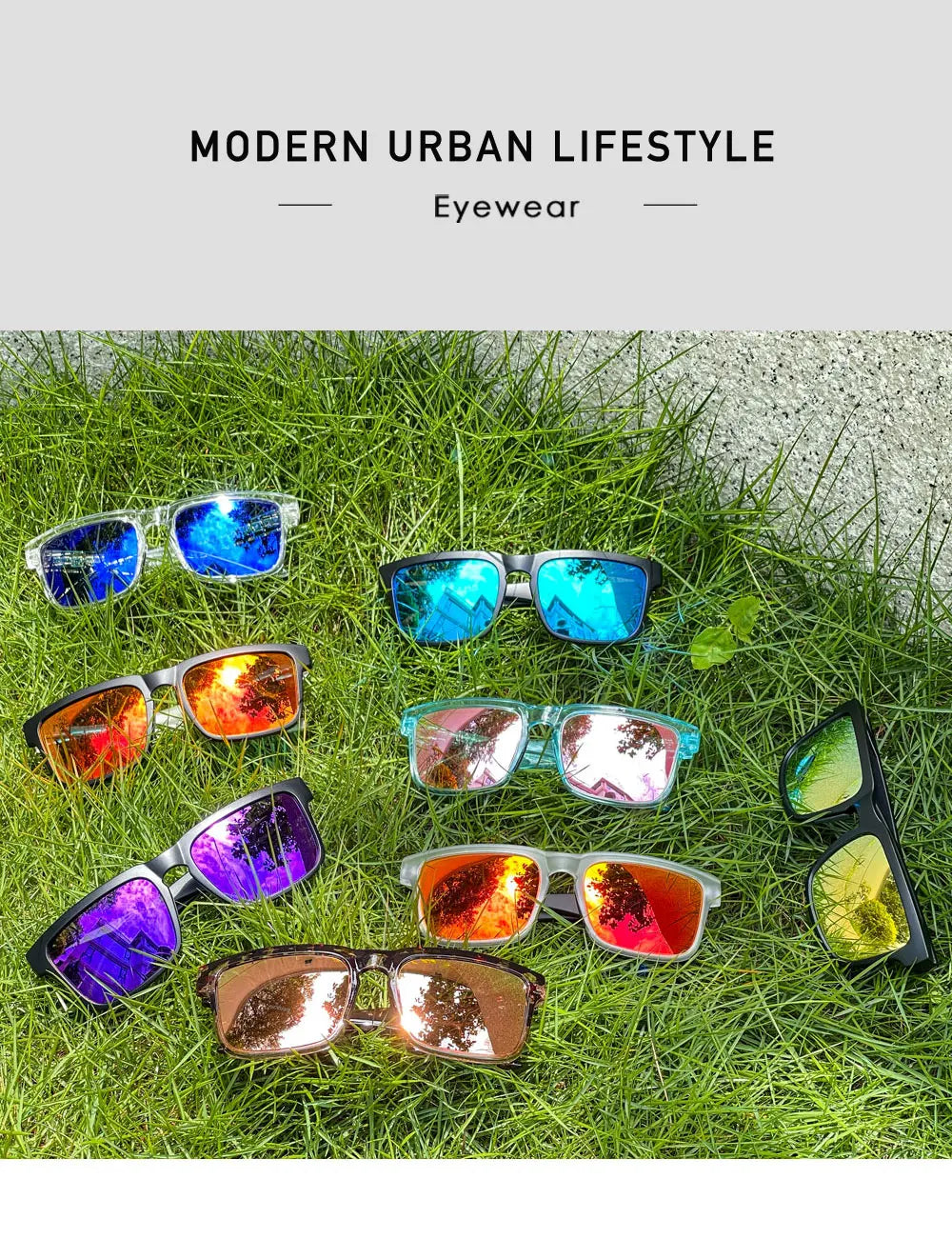 KDEAM Unisex Square Sunglasses Polarized Coated Lens Suitable For Driving Fishing Sunglasses Anti-Blue Light Computer Eyeglasses