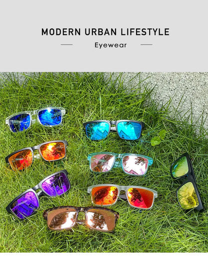 KDEAM Unisex Square Sunglasses Polarized Coated Lens Suitable For Driving Fishing Sunglasses Anti-Blue Light Computer Eyeglasses