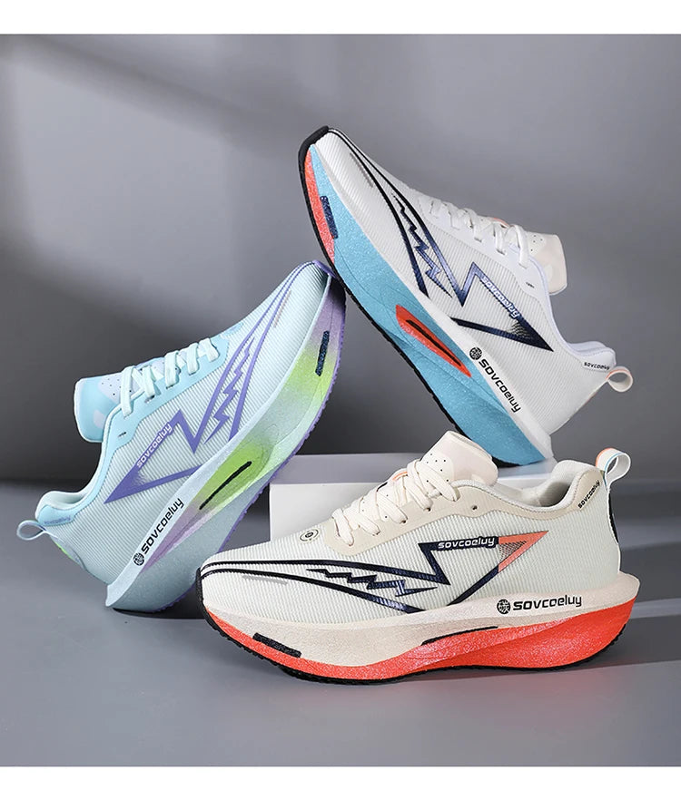 Running Shoes Carbon Board Speciality Marathon Men Sports Breathable Lightweight Women's Comfortable Athletic Nonskid Sneakers