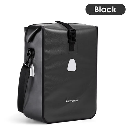 WEST BIKING Cycling Bicycle Bike Rear Seat Trunk Bag Large Capacity Panniers Reflective Rear Bag Waterproof Bicycle Storage Bag
