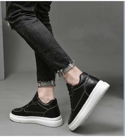 High Quality Men Sneakers Elevator Shoes for Men Fashion Casual Shoes Comfortable Leather Sports Shoes height increase 6/8/10cm