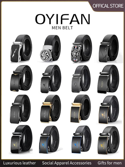 Leather Belt Men Genuine Leather Belt for Men Mens Belts Waistband Male Man Waist Automatic belts Business belts