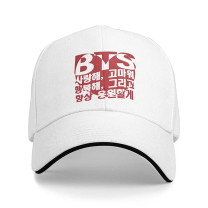 Arirang Album Tour Baseball Cap Retro BT is Back Sandwich Hats Men Women Breathable Sun Hat Running Golf