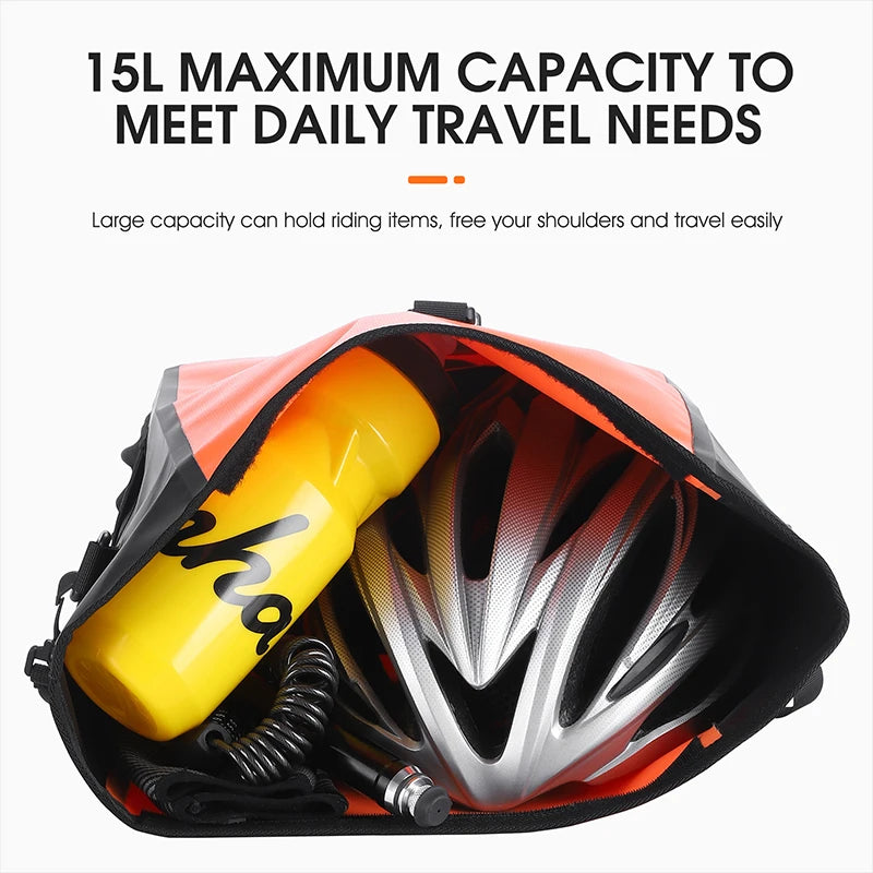WEST BIKING Cycling Bicycle Bike Rear Seat Trunk Bag Large Capacity Panniers Reflective Rear Bag Waterproof Bicycle Storage Bag