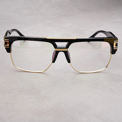 European And American Fashion Sunglasses Transparent Frame Glasses Cross Border Men And Women Retro Square Frame Sunshade Mirror
