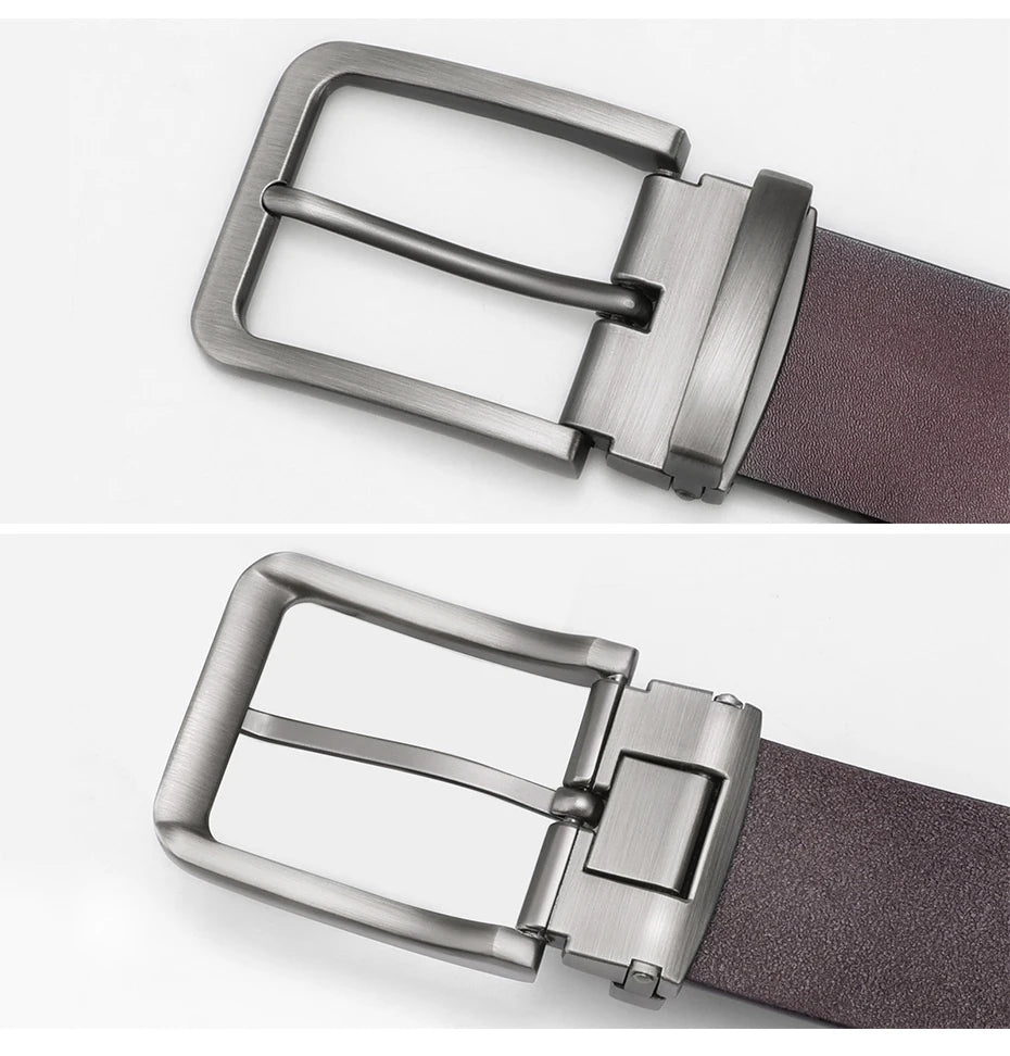 Maikun Genuine Leather Men's Belt Large Size Casual Belt   Alloy Pin Buckle Business Suit Belt Father's Day Present Gift