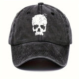 Print Washed Cotton Baseball Cap for Men Women Vintage Casual Peaked Caps Outdoor Running Sun Hat Adjustable Soft Top
