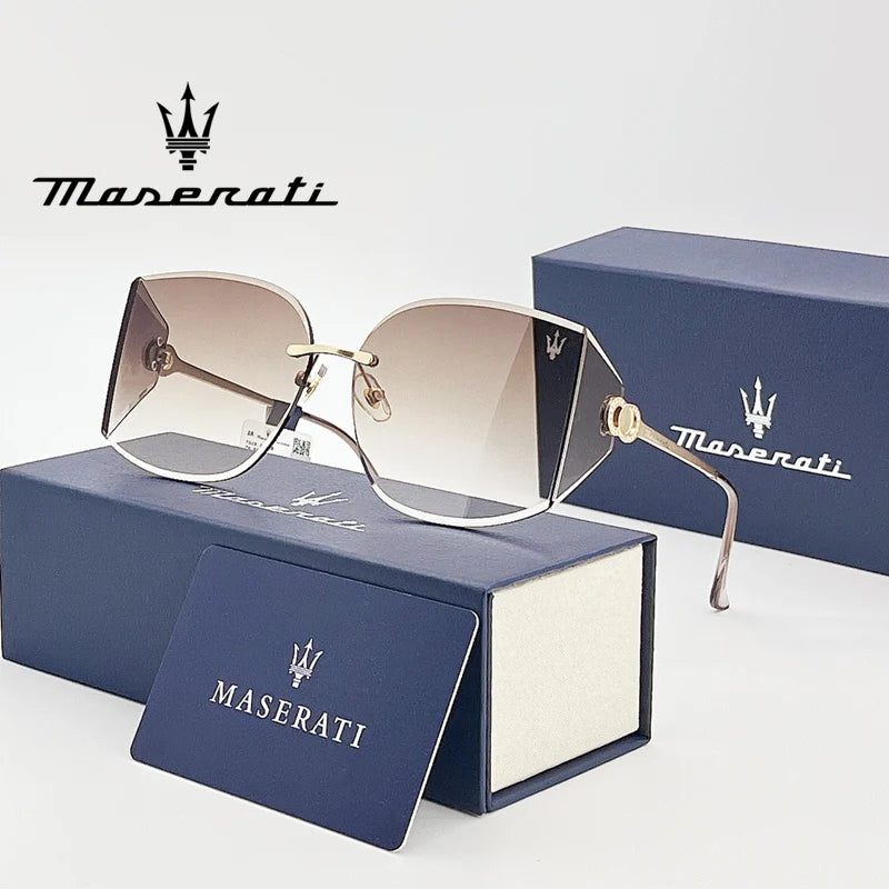 MASERATI UV400 Polarized Sunglasses Lightweight Frameless for Cycling Driving Outdoor Unisex Men Women Daily Sunglasses 20345