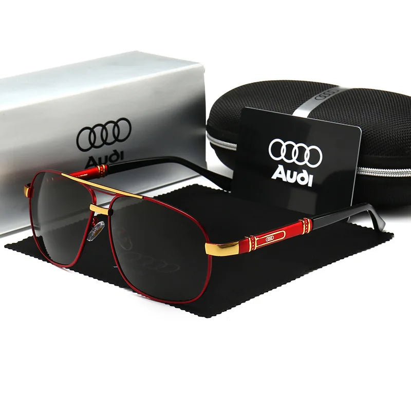 Audi Polarized UV400 Driving Sunglasses for Men/Women Square Frame Glasses Wholesale Gift for Auto Enthusiasts
