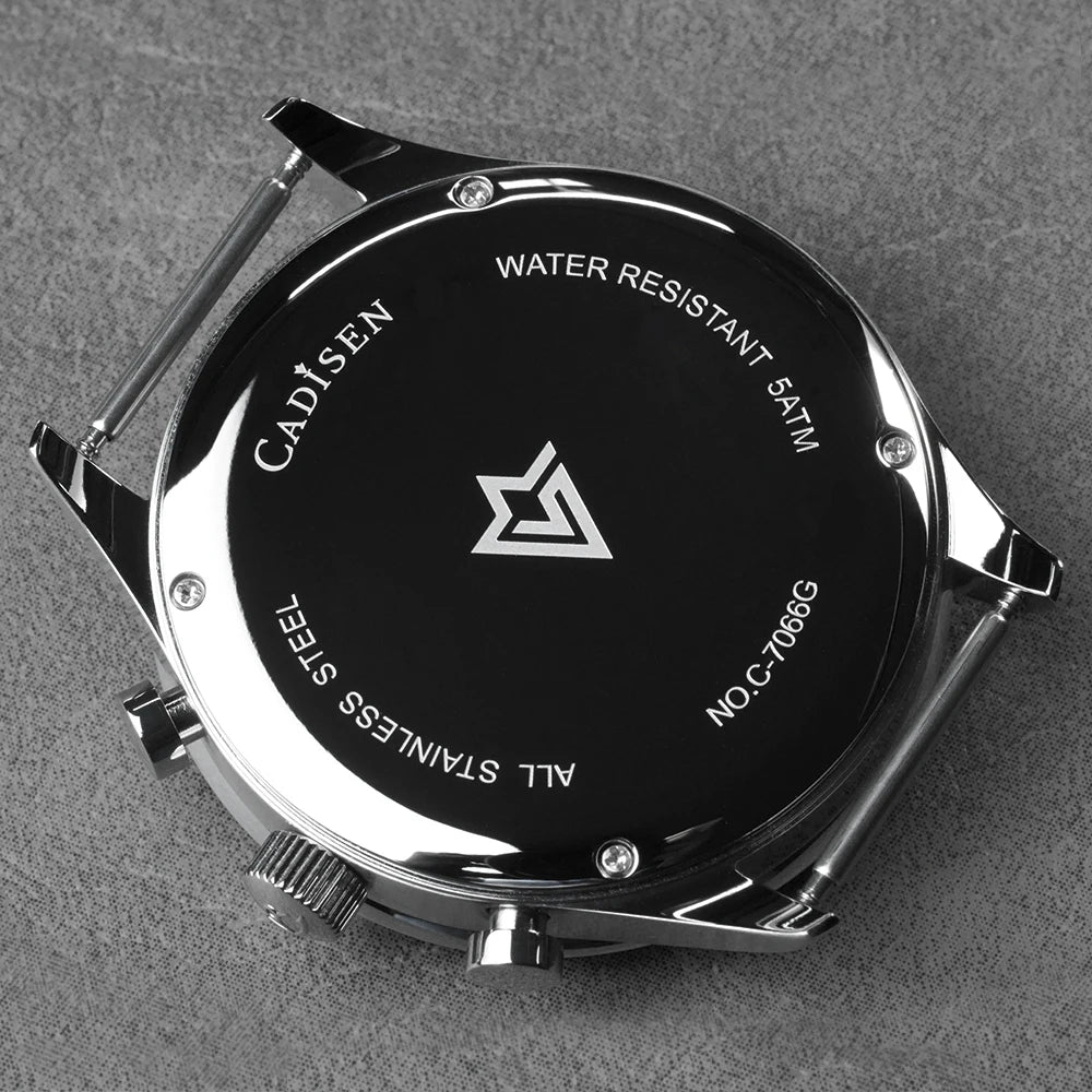 CADISEN New Mens Watches Luxury Quartz Watch For Man Chronograph Japan MIYOTA 0S11 Men Gift Luminous Waterproof Canvas Wristwatc