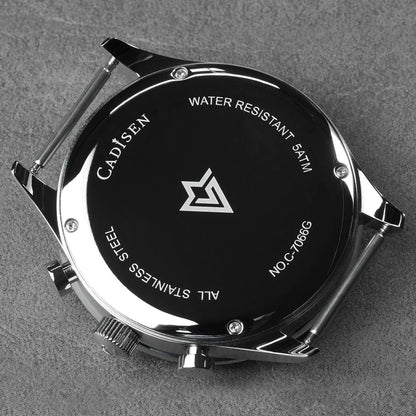 CADISEN New Mens Watches Luxury Quartz Watch For Man Chronograph Japan MIYOTA 0S11 Men Gift Luminous Waterproof Canvas Wristwatc