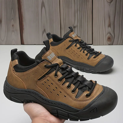Men's Casual Large-Size Sneakers, Comfortable for All Seasons, Lace-Up Men's Shoes, Non-Slip and Wear-Resistant Hiking Shoes, Walking Shoes, Breathable Uppers, Suitable for Daily Wear, Outdoor Travel, Hiking, Trekking, Busine