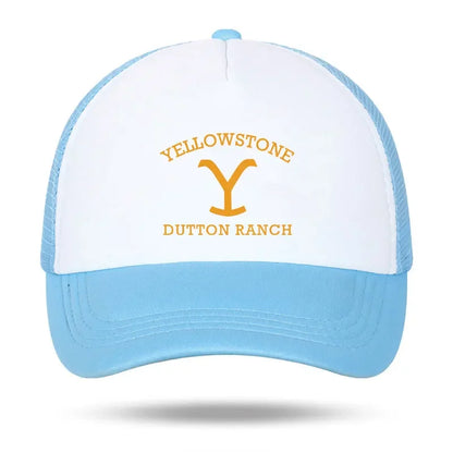Classic Yellowstone Dutton Ranch Foam Trucker Cap Men Women Adjustable Mesh Dad Hat Adult Daily Sun Sports Visor Caps