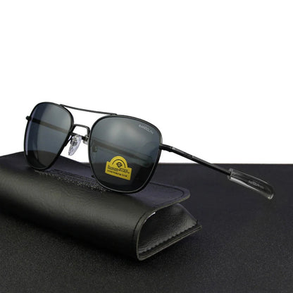 RE Sunglasses Men Top Quality Anti-Scratches American Army Military Mirror AGX Tempered Glass Lens Pilot Sun Glasses UV400