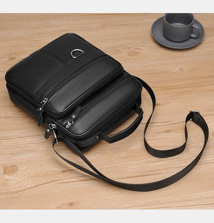 High quality genuine leather men's crossbody bag soft cowhide simple, casual, business style small shoulder bag for men Handbag