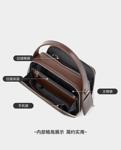 YANATARI underarm cowhide Genuine leather handbags women vintage shoulder bag female crossbody bags luxury high quality 2025