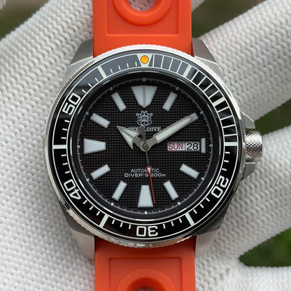 STEELDIVE New SD1961 43.8mm BGW9 Blue Luminous Sapphire Glass NH36 Automatic 200m Waterproof Mens Dive Watch with Ceramic Bezel
