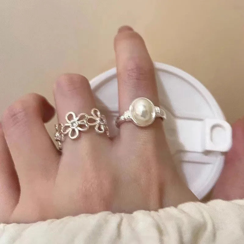 Fashion Trend Pink Crystal Bowknot Heart Rings Zircon Ring Y2K Shiny Zircon Rings for Women Girls Party Aesthetic Jewelry 2024 N