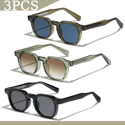 1/2/3 Pcs Wholesale New Square Retro Sunglasses Men Fashion Punk Sun Glasses Women Travel Eyewear Lunette De Soleil Femme UV400