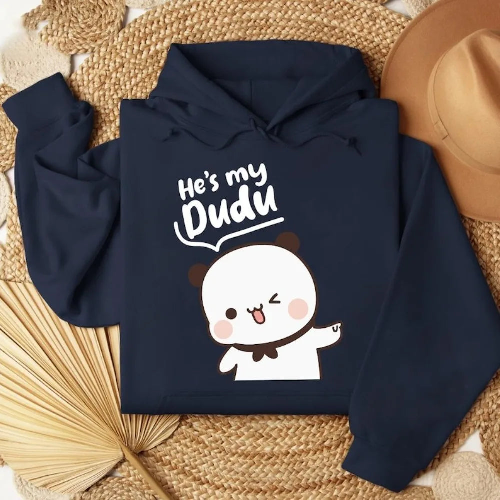 Bubu Dudu Bear Couple Hoodies Matching His and Hers Outfit Casual Cute Couple Outfits Fall Winter Men Women Daily Life Apparel