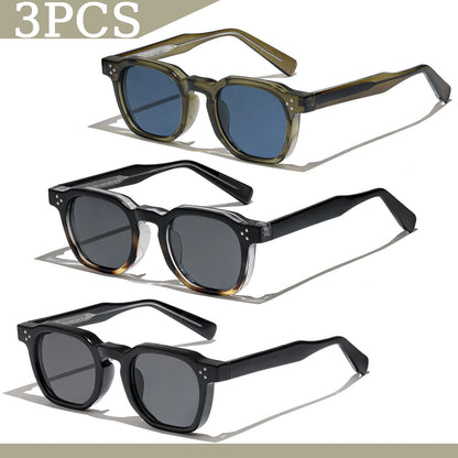 1/2/3 Pcs Wholesale New Square Retro Sunglasses Men Fashion Punk Sun Glasses Women Travel Eyewear Lunette De Soleil Femme UV400
