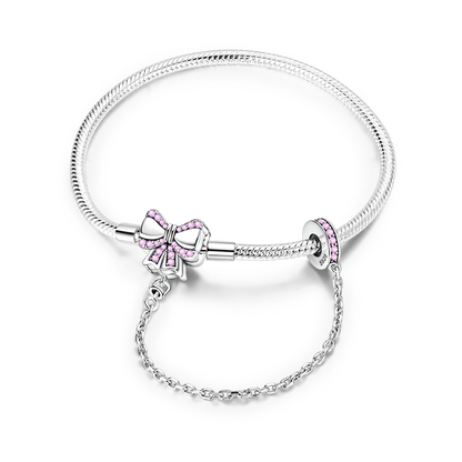925 Sterling Silver Bracelets 17-20CM Original Golden Sparkling Heart Shaped Bracelet Fit DIY Charms Beads Fashion Women Jewelry