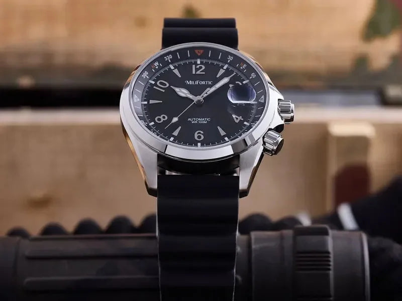 Milifortic Watch Climb S089 NH35 Automatic Mechanical Movement Calendar Compass Bezel C3 Luminous 39.5mm Sport Watch Men 10Bar