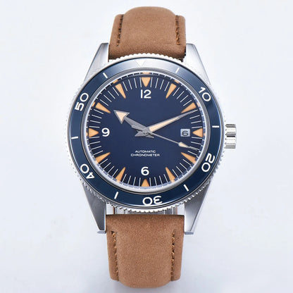Custom Logo NH35 Movement Watch 10bars Mens 41mm Sapphire Ceramic Bezel Male Mechanical Clock Diver Sports Automatic Wristwatch