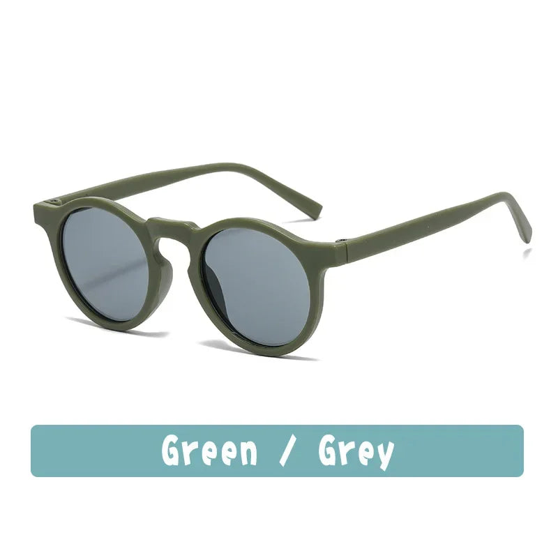 New Fashion Children Glasses Vintage Round Outdoor Sun Protection Sunglasses Baby Girls Acrylic UV400 Sunglasses Kids Eyeglasses