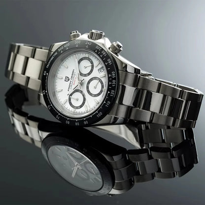 New PAGANI DESIGN PD1644 Luxury Men's Quartz Watch Automatic date Wristwatches Sport 100m Waterproof Chronograph Men Gift