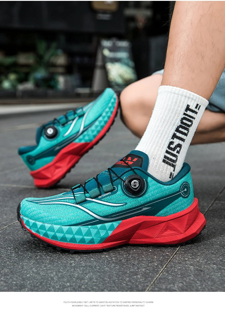 2025 New Soft Soled Outdoor Casual Sports Shoes With Rotating Buckle Carbon Plate And Popcorn Outsole, Men'S Running Shoes 35-44