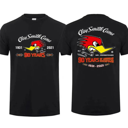 Men Mr. Horsepower T Shirt Casual Men Women Clay Smith Cams 90th Anniversary T-shirt Graphic Sports Tops Breathable Streetwear