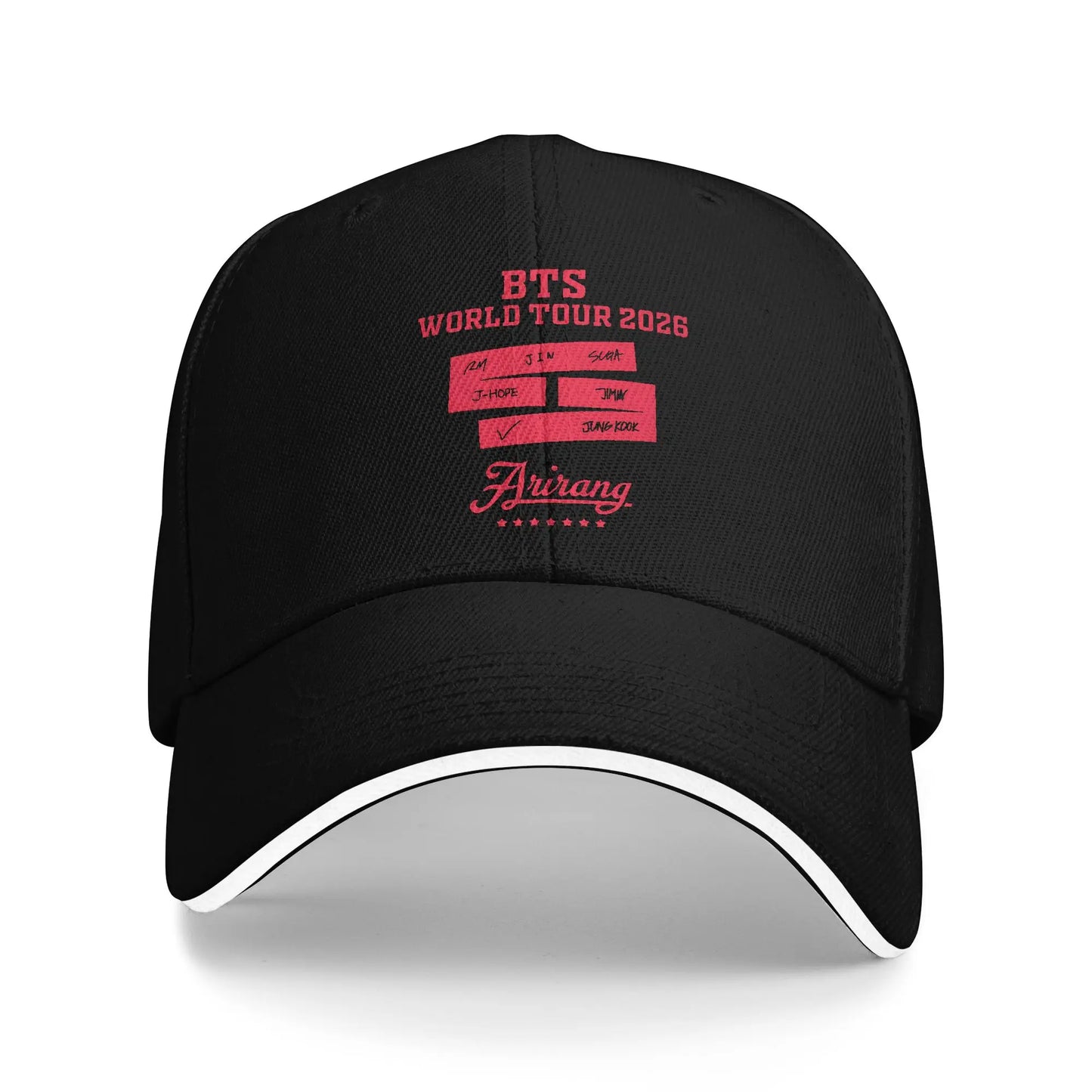 Arirang Album Tour Baseball Cap Retro BT is Back Sandwich Hats Men Women Breathable Sun Hat Running Golf