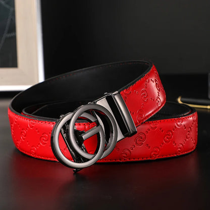 New Thin 34mm Business Men's Belt Formal Leather Male Belt High Quality Belt women Metal Automatic g Buckle Belt for women jeans