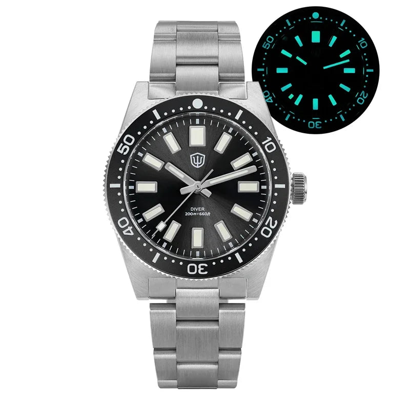 Watchdives WD1965 Luxury Men's Watch VH31 Sweep Second Quartz Movement 38mm Watch Night Light 20Bar Waterproof Watches