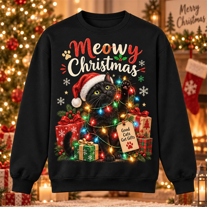 Christmas Crewneck Sweatshirt Santa Snowman Penguin Cat Dog Moose Holiday Graphic Pullover Winter Casual Party Streetwear Top