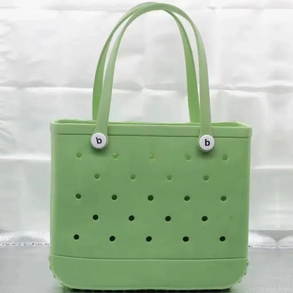 XL Extra Large Beach Bag EVA Rubber Waterproof Beach Travel Picnic Storage Basket Women Shopping Handbag Sac Jelly Tote Bag